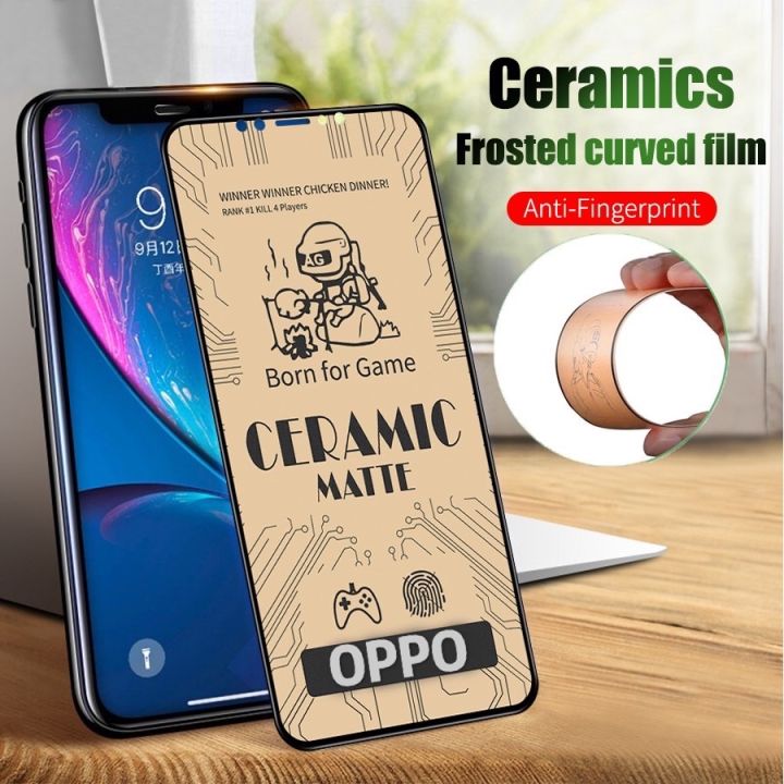 Ceramic Matte Full Tempered Glass For OPPO A15 A15S A16 A16S A16K A3S A12E  A31 2020 A37 A5S A12 A7 A5 2020 A9 2020 A52 A72 A92 A53 2020 A54 (4G) A71 