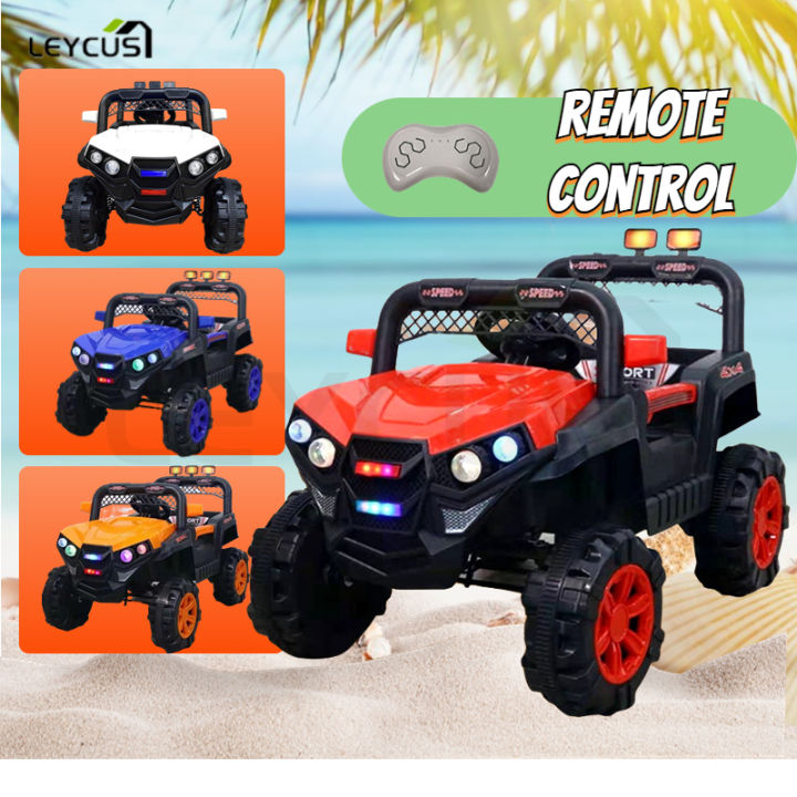 Leycus Kid’s Electric Jeep Car Four-Wheel Off-Road Toy Remote Control Car  Rechargeable Car Toy for 1-6 Kids Boy and Girl Lazada PH