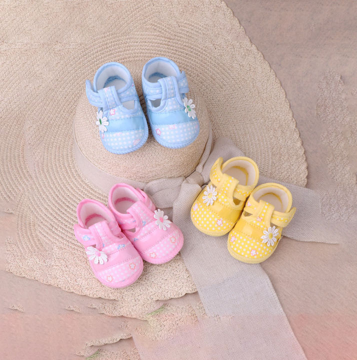 Newborn Baby Flats Shoes Flower Soft Flat Newborn Baby Shoes For