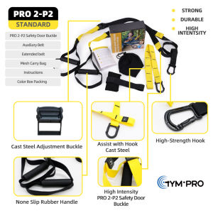 GYMPRO Dây treo thể dục Nâng Tay Cầm các bài tập Dây Chuyền huấn luyện Hệ thống bộ phận trọng lượng Đào tạo Treo Huấn luyện Dây Đeo đai thể dục Điều chỉnh Fitness Ngực Rèn luyện Dây đai Kháng thiết lập thiết bị thể dục tại nhà