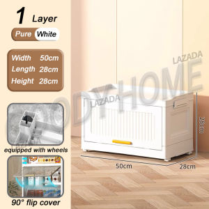 Goody Foldable Storage Cabinet Clothing Transparent Kitchen Organizer Drawer Cabinet With Wheel For Clothes Space-Saving