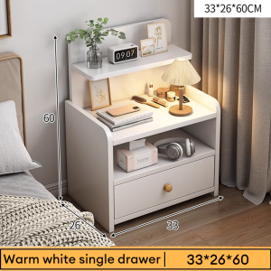 Bedroom Bedside Table Household Bedside Storage Cabinet Modern Simple Style Wooden Storage Rack Wooden Bedside Table Wipe Clean Modern Simple Style Bedside Table Side Table Storage Cabinet