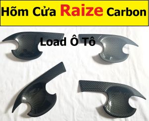Ốp Tay Hõm Cửa Xe Toyota Raize 2022-2021 Mẫu Carbon Cao Cấp Sẵn Keo Dán 3M