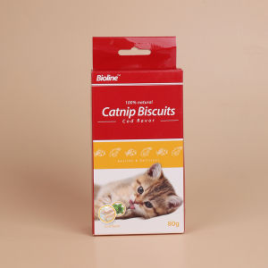 Bioline Catnip Biscuits 100% Natural Cat Treats 80g Salmon Flavor / Cod Flavor