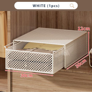 Kitchenut Rak Laci Baju Stackable Wardrobe Metal Storage Drawer Closet Divider Organizer Storage Basket with Drawer