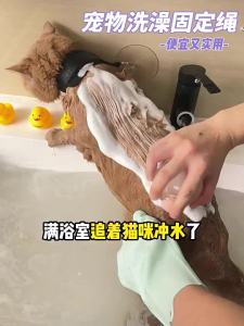 Kitten 、 Puppy Bathing Fixer ， Pet Bathing Supplies ， Anti-Scratch Anti-Movement