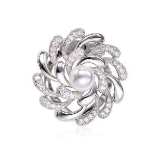 GENENIC Geometric Trendy Fashion Jewelry For Girls Crystal Rhinestone Shawl Clip Women Scarf Buckle Scarf Ring Korean Style Brooch Pins