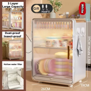 Baby Cutlery Storage Box Dish Rack For Baby Bottles Baby Essentials Organizer Rack Baby Bottle Rack Baby Bottle Storage Organizer Baby Vutlery Storage Dust-proof Insect-proof Drain Cabinet