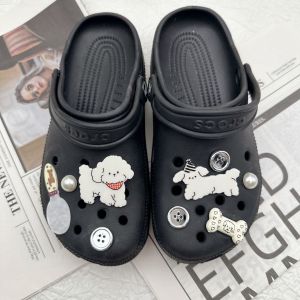 Bow Knot Crocs Jibbitz Charms Plush Five Pointed Star Shoe Buckle Cute Puppy Detachable Shoe Flower Decoration for Crocs