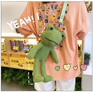 Túi Đeo Chéo Gấu Bông Hình Con Ếch Xanh - Túi Đeo Vai Xinh Xắn Dễ Thương