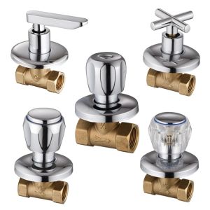SZXBOGS Brass Shower Stop Valve Open Quickly Quarter Turned /Full Turned Pipeline Link Concealed Switch Useful 1/2" 3/4" Solar Switch Water Valve Plumbing Fitting