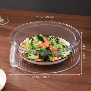 Multifunctional Microwave-Safe Splatter-Proof High-Temperature Cover Food-Grade Plastic Heat-Resistant Lid for Heating Roasting and Outdoor Cooking