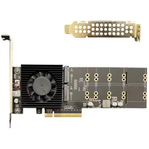 4Port NVMe SSDs Expansion PCIe4.0 X8 Interfaces 16GB/s Bandwidth Plugs And Play Installation With Thermals Solution