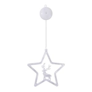 FLYING Battery-Operated Christmas Suction Cup Light Hanging Design Suction Cup Mount LED Hanging Ornaments Decorative Santa Figure Design Suction Cup Decorative Lamp For Home Decor