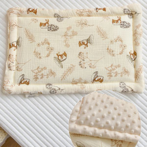 3D Doudou Velvet Baby Protection Pillow Cotton Flat Pillow Sleeping Cushion Anti-spitting Pillow Towel