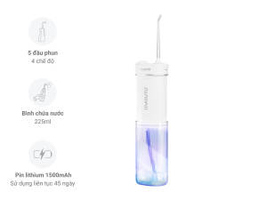 Máy Tăm Nước UVFlosser Masuto Chính Hãng - Gấp gọn Công Nghệ Sóng Siêu Âm Phù Hợp Cho Răng Nhạỵ Cảm 4 Chế độ Phun
