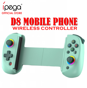 D8 Wireless Bluetooth Controller with Retractable Design & RGB LED Light for Android & IOS /N. Switch /PC