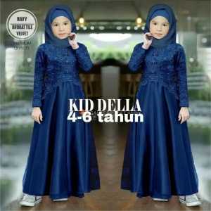 BISA COD / MAXI DELLA KID 4-9TAHUN / GAMIS ANAK / DRESS PARTY PREMIUM