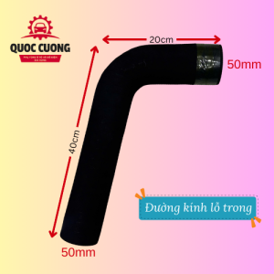 ỐNG KÉT NƯỚC HÌNH CHỮ L DÀI CAO SU CÓ BỐ VẢI PHI 35-70mm (GIÁ BÁN THEO CÁI)