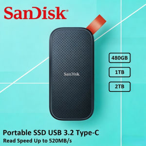 SanDisk E30 High Speed Portable SSD 520MB/s USB-C Durable External Solid State Drive for Laptop Desktop - 480GB to 10TB Original