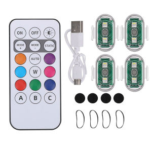 Wireless LED Flash Light Remote Control Waterproof Anti-collision For Motorcycle Car Scooter