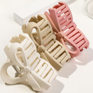 1Pc Matte Bow Hair Claws Crabs Ponytail Hair Accessories for Women Acrylic Bowknot Hair Clips Hairpins Girls Barrettes Headbands