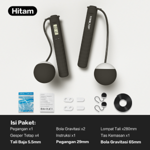 [Ready] Trailtop 2in1 Lompat Tali PVC Skipping Rope Dan Bola Gravitasi Paket Alat Olahraga Fitnes
