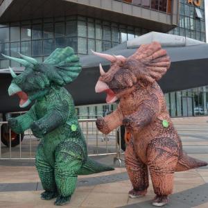 Inflatable Dinosaur Costume Blow Up Triceratops Costumes for Adults Fancy Dinosaur Party Halloween Cosplay Costume2026