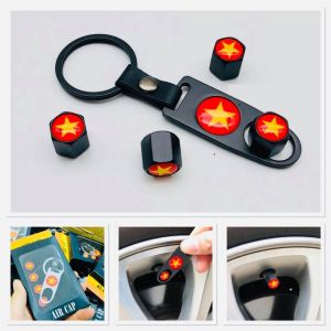 Móc khóa xe máy ô tô bằng kim loại nhẹ bền đẹp ( tặng kèm 4 ốc van xe)