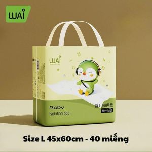 Tấm lót chống thấm WAI thay tã bỉm miếng lót chống thấm dùng 1 lần miếng lót sơ sinh cho bé