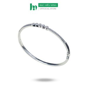 Lắc Tay Nữ Bạc Ta Nguyên Chất S99 Nơ Đính Đá BẠC HIỂU MINH LTU616