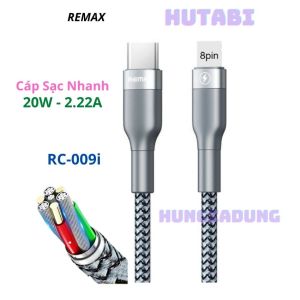 REMAX Cáp Sạc Nhanh Remax RC-009 PD 20W Type-C to Lightning Dùng Cho Củ Sạc