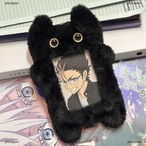 [COD] yixiayun 3 Inch Cute Cartoon Bear Rabbit Plush Photocard Holder Korea Idol Photo Holder Girl Cute Keychain ID Credit Protector Stationery