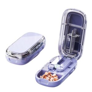 GORGE Dustproof Quartering Pill Divider Tablet Divider Organizer Divider Portable Pill Divider Storage Box for Small or Large Pills