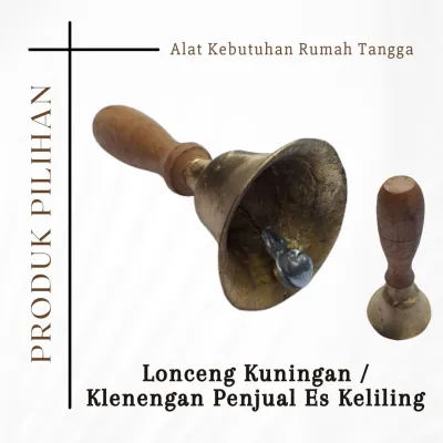 Lonceng Klenengan Penjual Es Keliling Bahan Kuningan