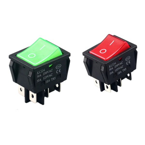 30A 250VAC Illuminated Toggle Switches Replacement 6 Pin 2 Position Rocker Toggle Switches Marine Boats Rocker Switches