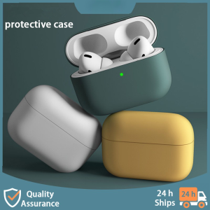 New Liquid Silicone Case With Keychain Bluetooth Earphone Cover set kepala 耳机保护套 cecair baru dengan rantai kunciWireless Charging Compatible