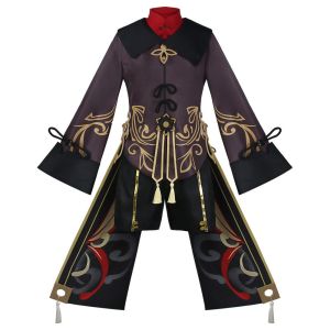 Genshin Impact Hutao Cosplay Costume Uniform Wig Cosplay Anime Game Hu Tao Chinese Style Halloween Costumes For Women♢X1120
