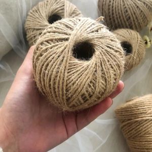 30/50/100Meters Natural Jute Rope Cord Twine Home Wedding Decoration Burlap Ribbon Handwork Gift Christmas Birthday Party Wrapping