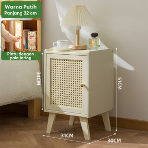 Meja Nakas Kayu Meja Kecil Meja Rotan Estetik Untuk Kamar Meja Sudut Bedside Table Minimalis