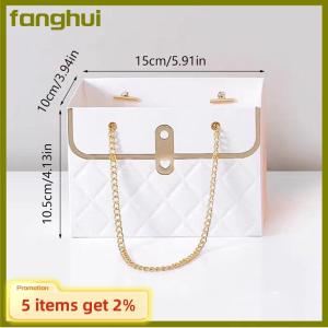 fanghui กล่องใส่ดอกกุหลาบแบบพกพากล่องกระดาษห่อของขวัญของขวัญงานปาร์ตี้