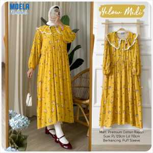 MIDI DRESS YELOW LD 110 BY ORIGINAL MOELA BERLABEL