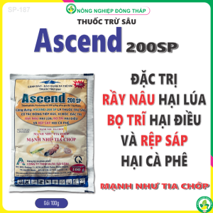 Thuốc Trừ Sâu ASCEND 200 SP – Đặc_trị: Rầy nâu hại Lúa Bọ trĩ hại Điều và Rệp sáp hại Cà phê (Gói 100g)