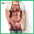 Novelty Cooking Gift Kitchen Muscle Men Baking Apron Sexy Men Bib Costume Funny BBQ Chef. 