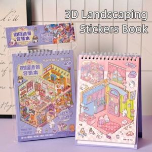 A6277 20 แผ่นฉาก 3D สติ๊กเกอร์ภูมิทัศน์ ปีเตอร์ เมืองการ์ตูน สมุดสติ๊กเกอร์ ใหม่ งานฝีมือ DIY แผ่นสติ๊กเกอร์ซ้อนกัน ความคิดสร้างสรรค์