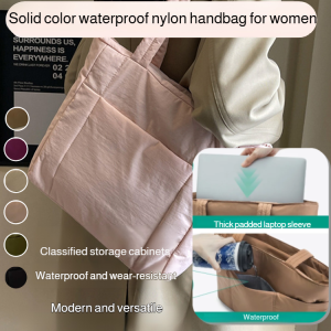 Handbag Solid Color Womens Cloth Bag Waterproof Leisure Multi-pocket Large Capacity New Style Fashion Travel Bag Nylon Shoulder Dance Bag 新款尼龙大容量单肩手提包