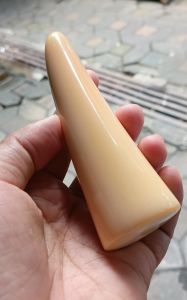 pipa gg asli lokal pucuk bahan merah bening super panjang 12cm langka