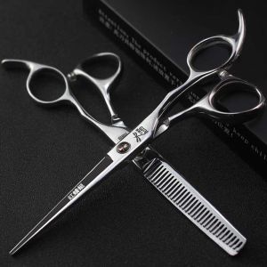 Japan imported salon special barber shop scissor 6 inch professional hairdressing scissor set hair stylist hair cutting and thinning scissor tool