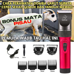 READY BaoRun P7 Merah + Pisau cadangan Mesin Alat Cukur Bulu kambing domba tanpa kabel di cas