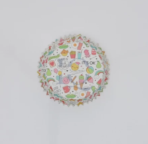 10 lembar Kertas Cupcake laminate / Cake cases motif anti lengket / Kertas alas cake